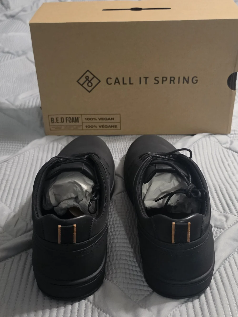 Call It Spring Wistman Casual 100% Vegan Black Oxford Shoes Men's Size 13 NEW